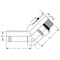 World Wide Fittings Hose Barb to Male O-Ring Boss Adjustable 45 Deg.Elbow 4603X08X08 - alternate 2